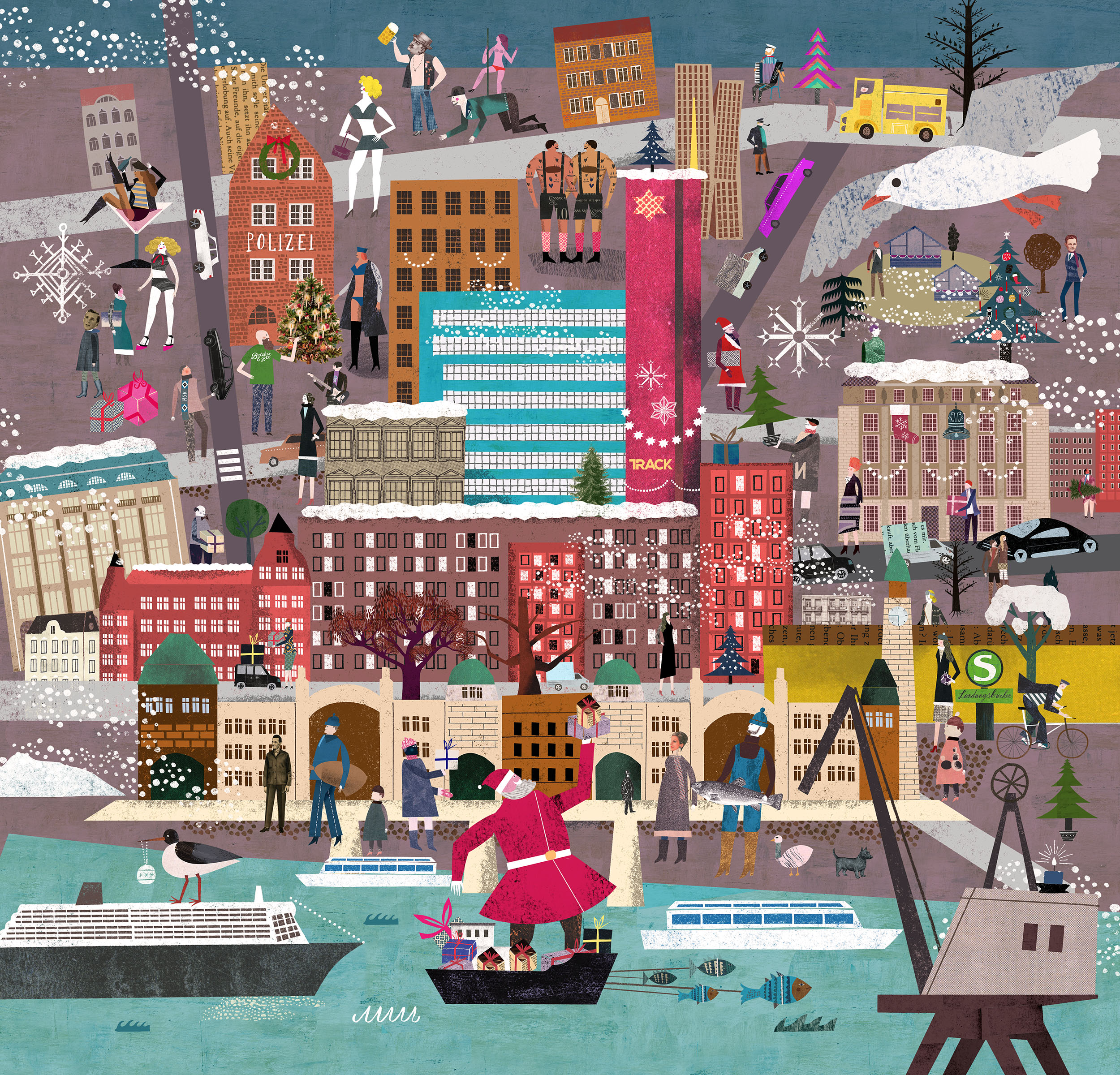 Christmas Calendar Illustration : Christmas calendar illustration for track agency hamburg Christmas Calendar Illustration : Christmas calendar illustration for track agency hamburg