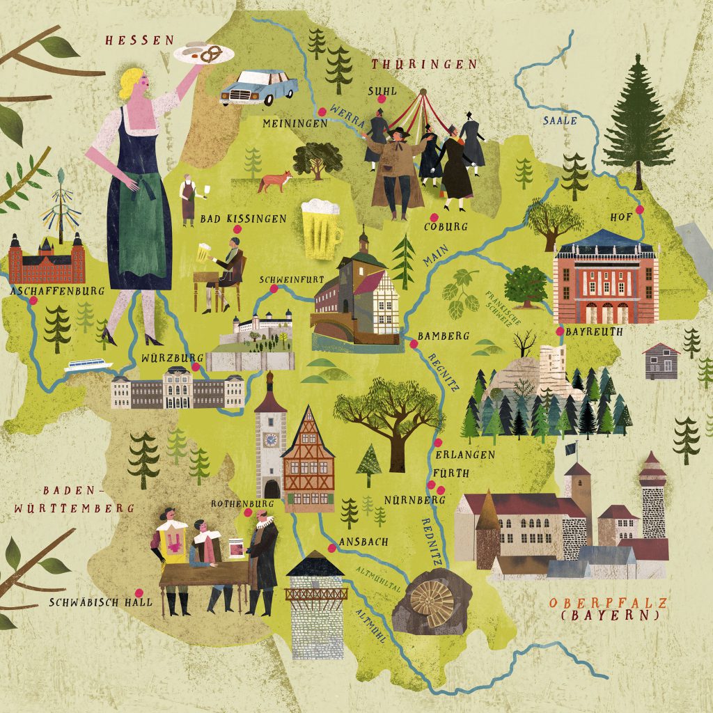 map of Franconia Martin Haake Illustrations