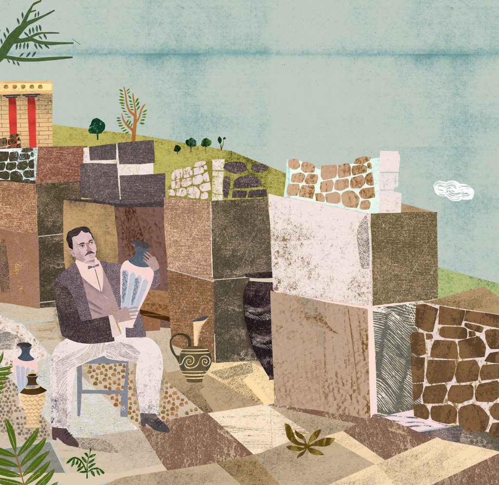 Arthur Evans portrait Martin Haake Illustrations